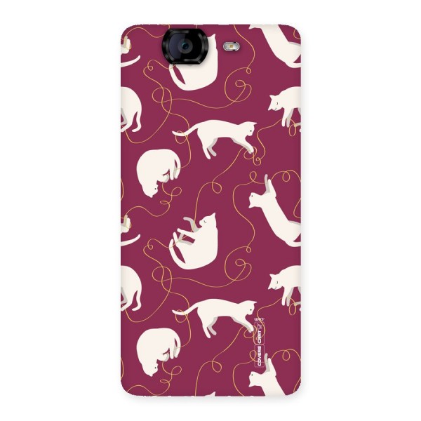 Lazy Kitty Back Case for Canvas Knight A350