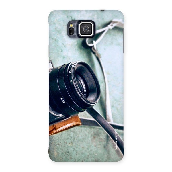 Leather Camera Lens Back Case for Galaxy Alpha