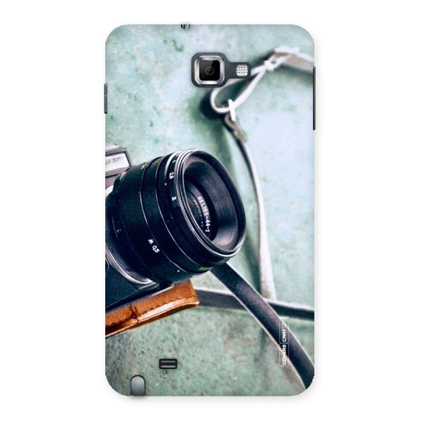 Leather Camera Lens Back Case for Galaxy Note