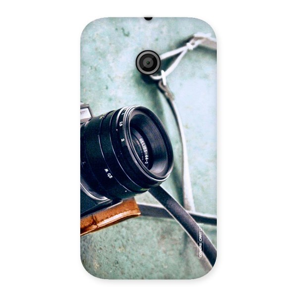 Leather Camera Lens Back Case for Moto E