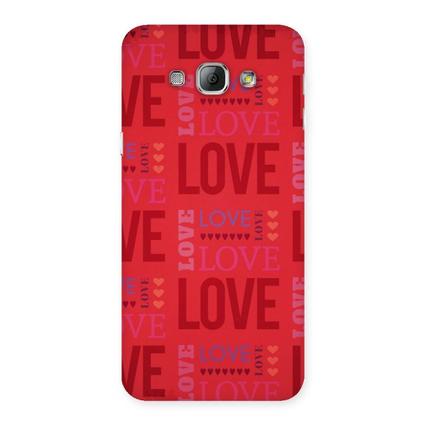 Love Pattern Back Case for Galaxy A8