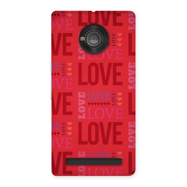 Love Pattern Back Case for Yu Yuphoria