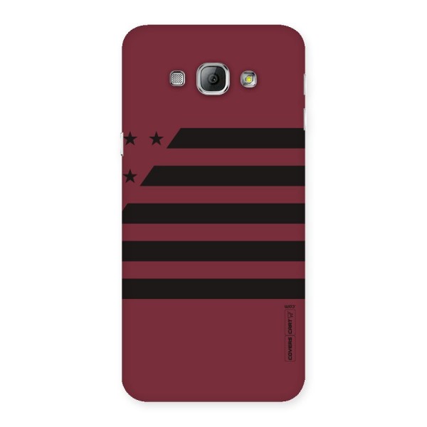 Maroon Star Striped Back Case for Galaxy A8