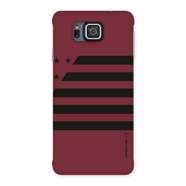 Maroon Star Striped Back Case for Galaxy Alpha