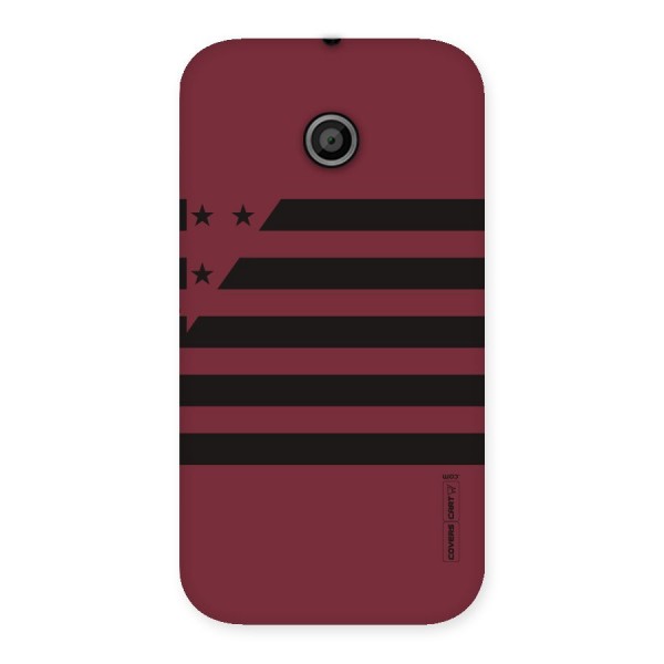 Maroon Star Striped Back Case for Moto E