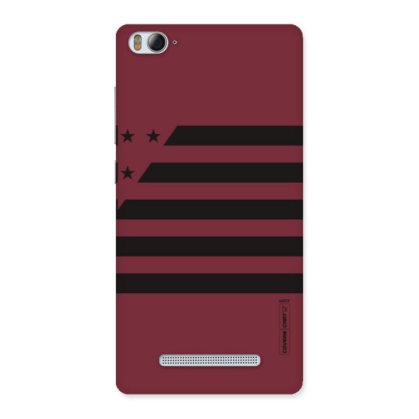 Maroon Star Striped Back Case for Xiaomi Mi4i