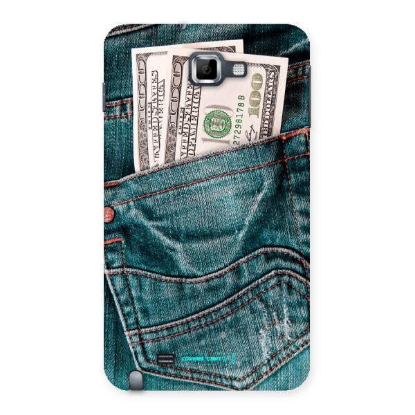 Money in Jeans Back Case for Galaxy Note