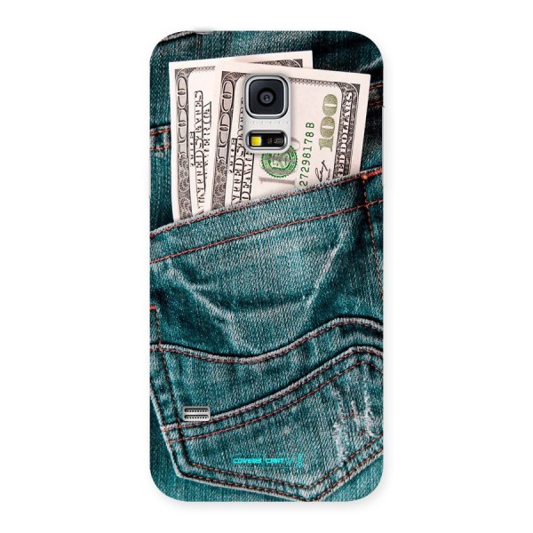 Money in Jeans Back Case for Galaxy S5 Mini