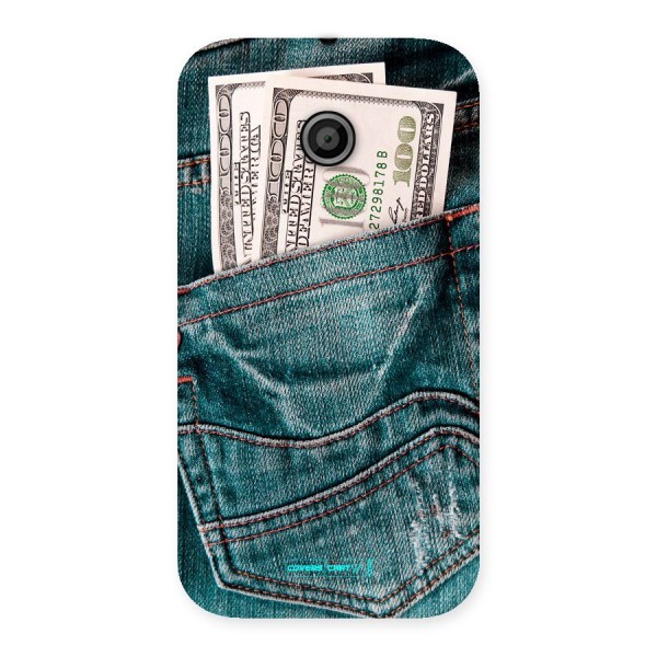 Money in Jeans Back Case for Moto E