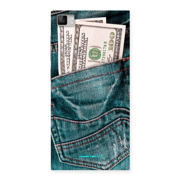 Money in Jeans Back Case for Xiaomi Mi3