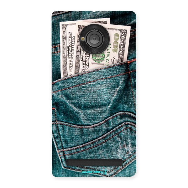 Money in Jeans Back Case for Yu Yuphoria