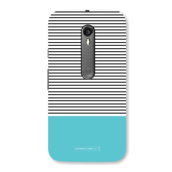 Deep Sky Blue Stripes Back Case for Moto G3