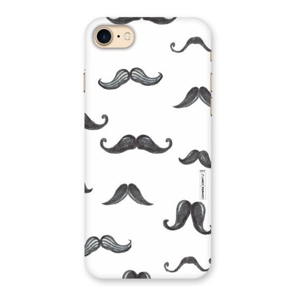 Moustache Pattern (Black) Back Case for iPhone 7