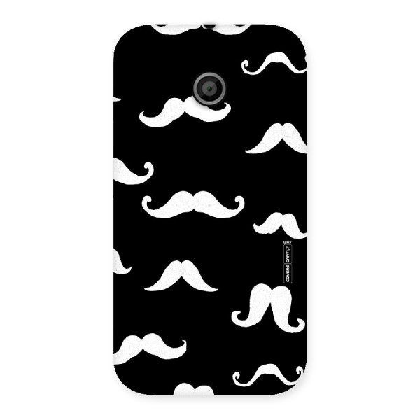 Moustache Pattern (White) Back Case for Moto E