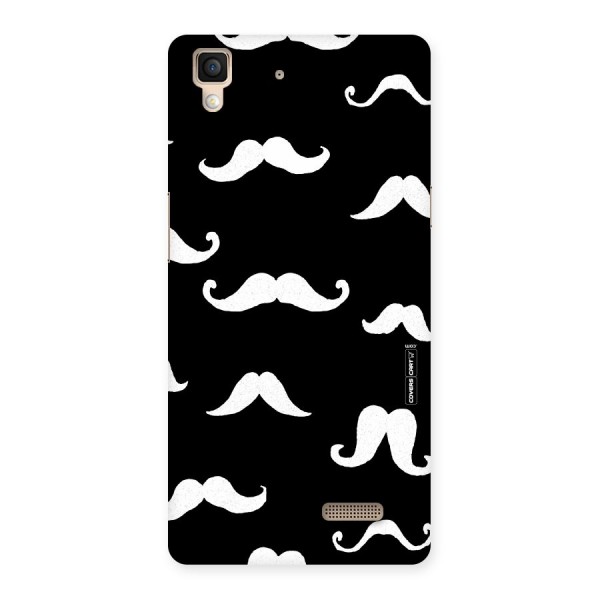 Moustache Pattern (White) Back Case for Oppo R7