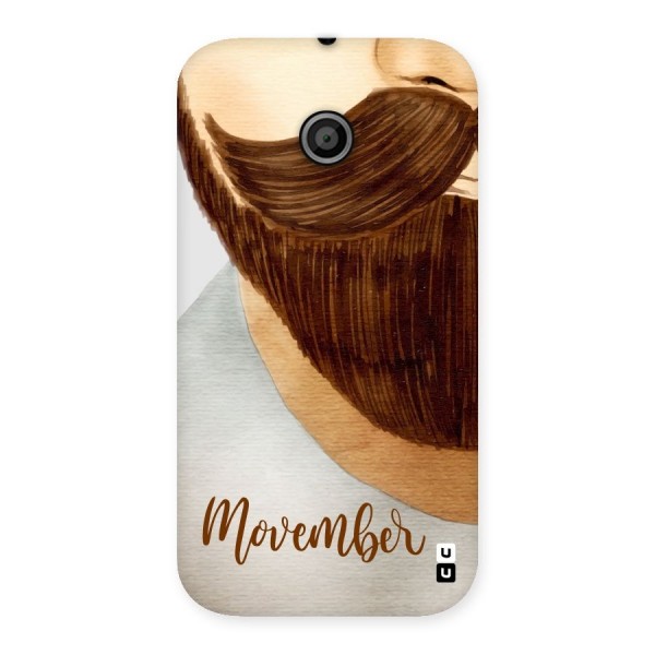 Movember Moustache Back Case for Moto E