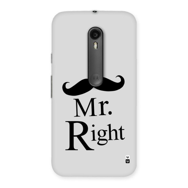 Mr. Right. Back Case for Moto G3