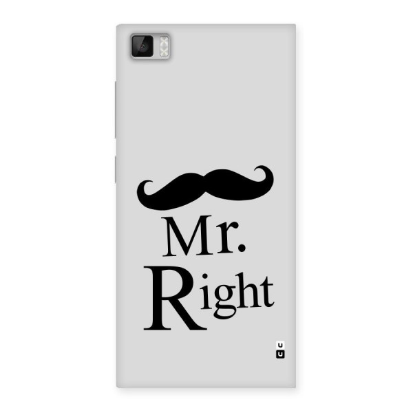 Mr. Right. Back Case for Xiaomi Mi3