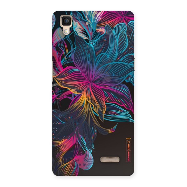 Multi-Colour Flowers Back Case for Oppo R7