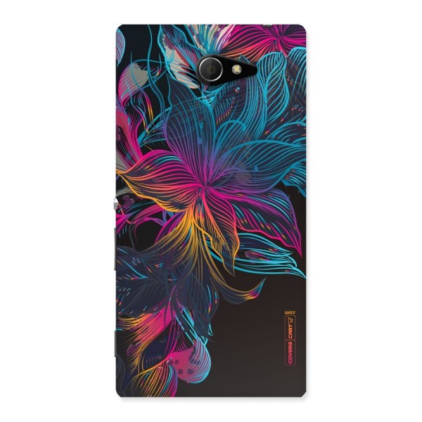 Multi-Colour Flowers Back Case for Sony Xperia M2