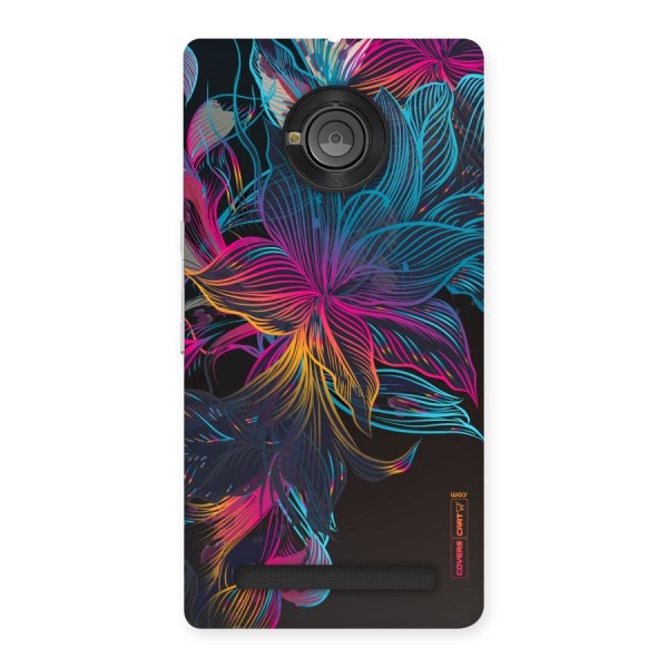 Multi-Colour Flowers Back Case for Yu Yuphoria