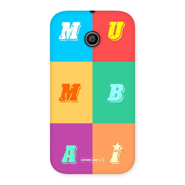 Mumbai Alphabets Back Case for Moto E