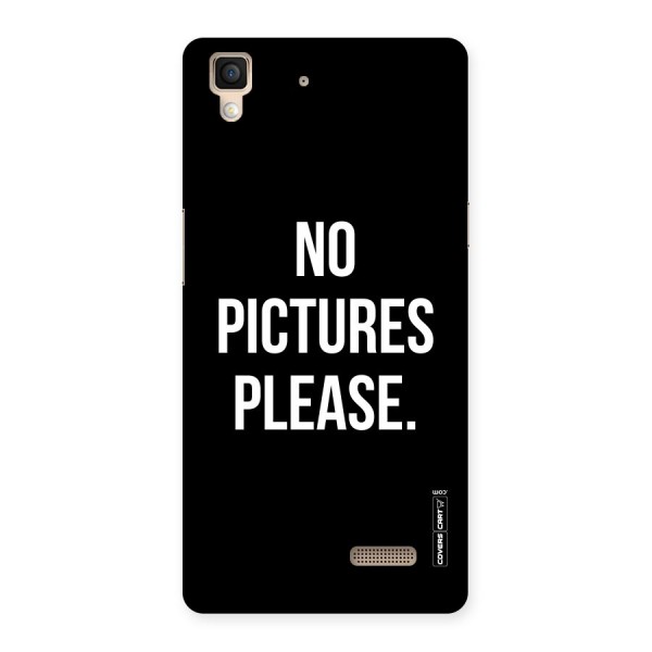 No Pictures Please Back Case for Oppo R7