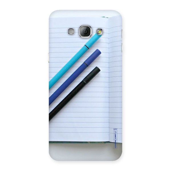 Notebook And Pens Back Case for Galaxy A8