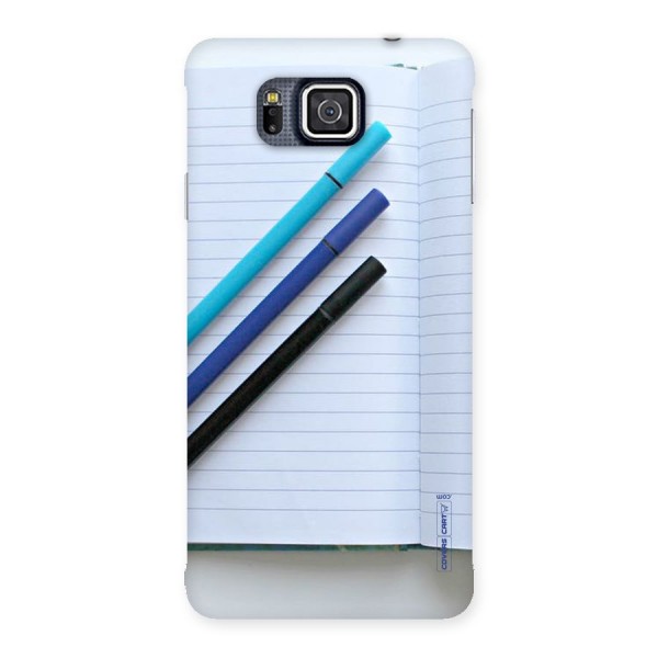 Notebook And Pens Back Case for Galaxy Alpha