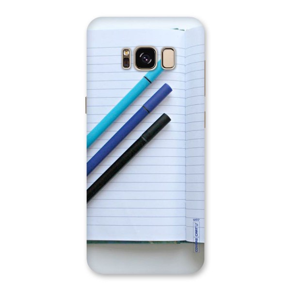 Notebook And Pens Back Case for Galaxy S8