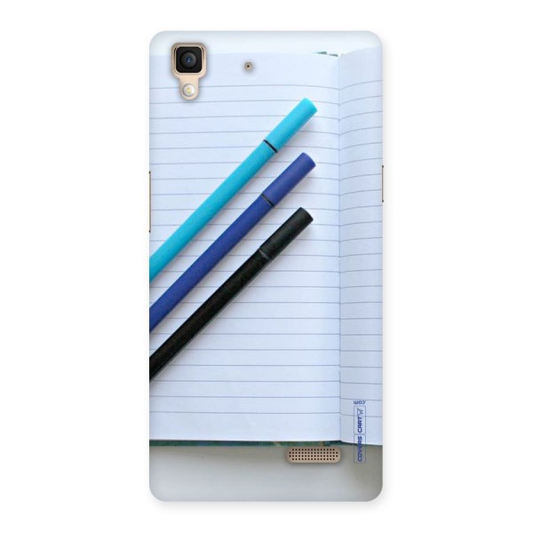 Notebook And Pens Back Case for Oppo R7