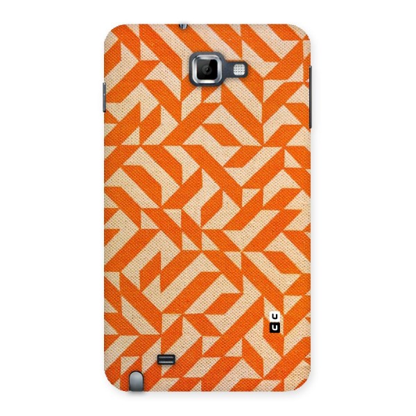 Orange Beige Pattern Back Case for Galaxy Note