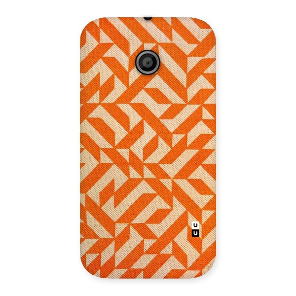 Orange Beige Pattern Back Case for Moto E