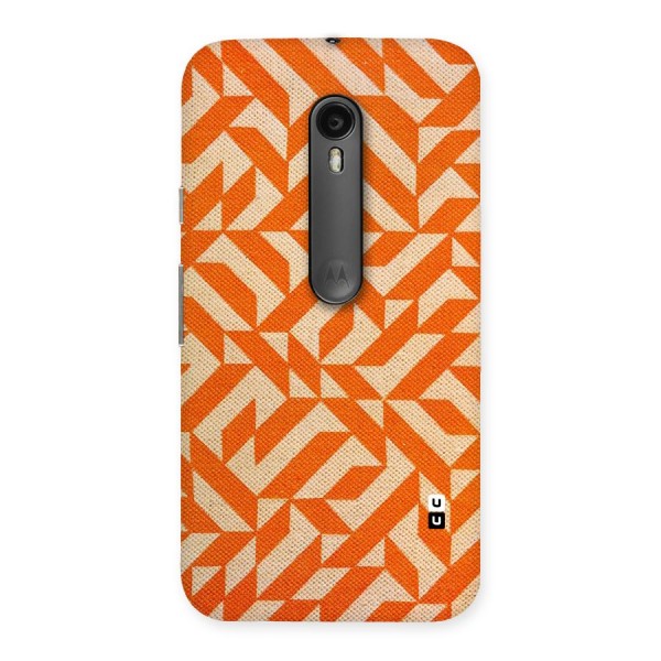 Orange Beige Pattern Back Case for Moto G3