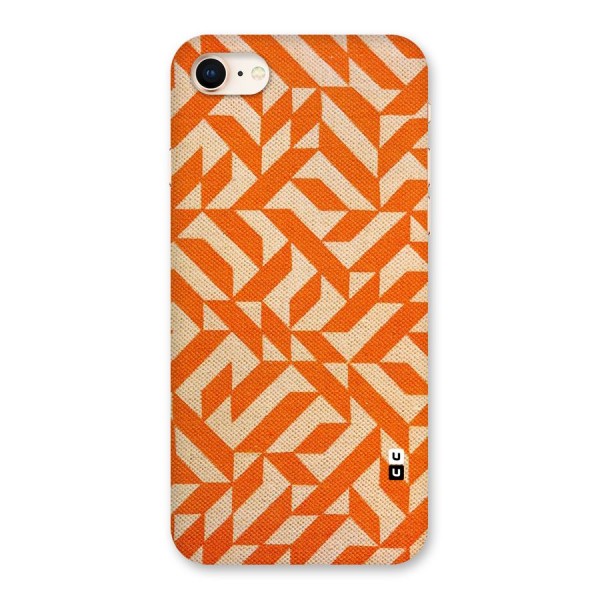 Orange Beige Pattern Back Case for iPhone 8