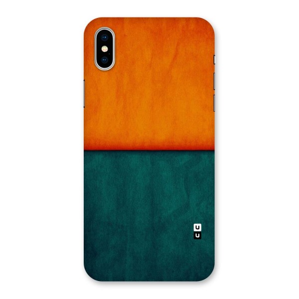 Orange Green Shade Back Case for iPhone X