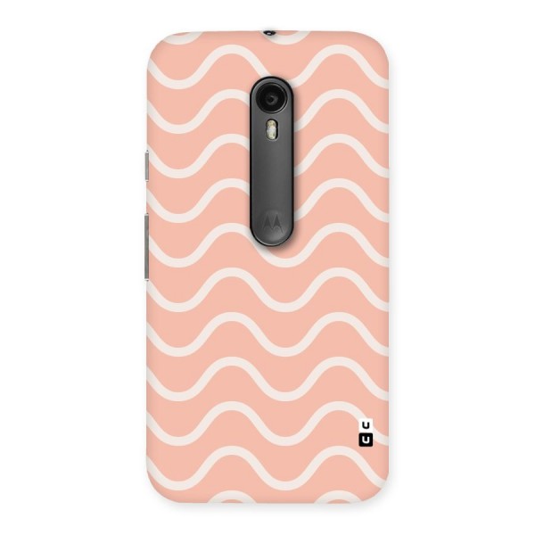 Pastel Peach Waves Back Case for Moto G3