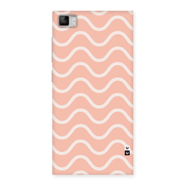 Pastel Peach Waves Back Case for Xiaomi Mi3