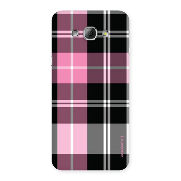 Pink Black Check Back Case for Galaxy A8