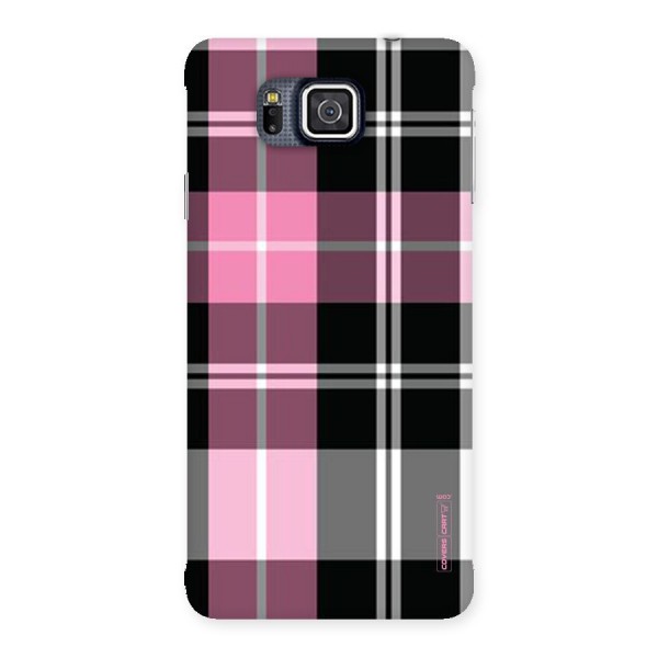 Pink Black Check Back Case for Galaxy Alpha