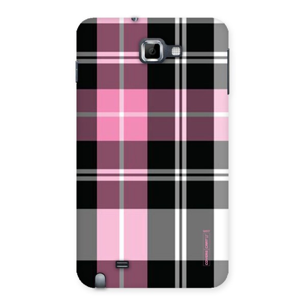 Pink Black Check Back Case for Galaxy Note