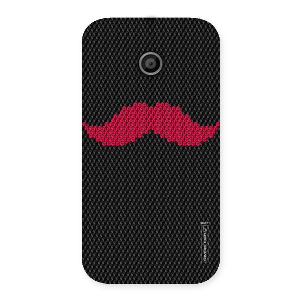 Pink Moustache Back Case for Moto E