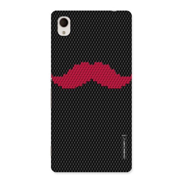 Pink Moustache Back Case for Xperia M4 Aqua