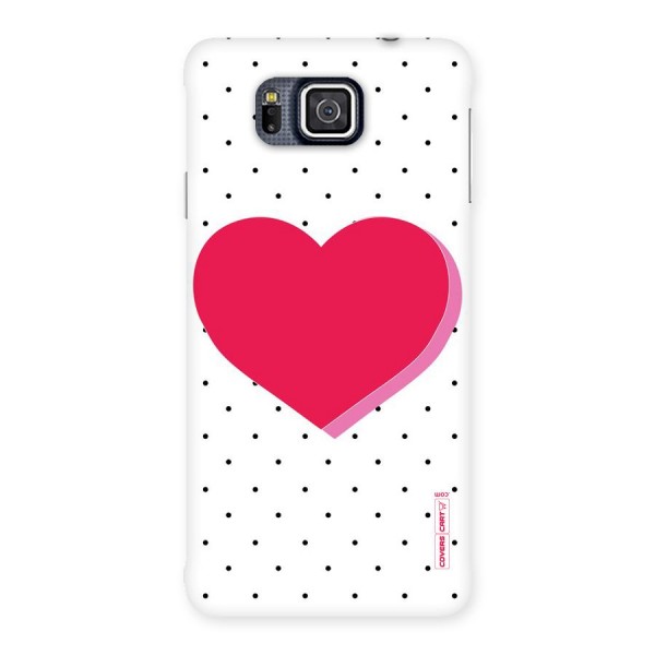 Pink Polka Heart Back Case for Galaxy Alpha