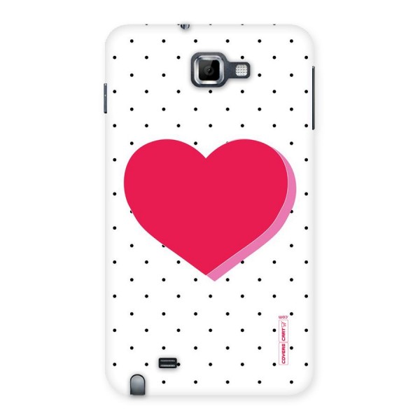 Pink Polka Heart Back Case for Galaxy Note