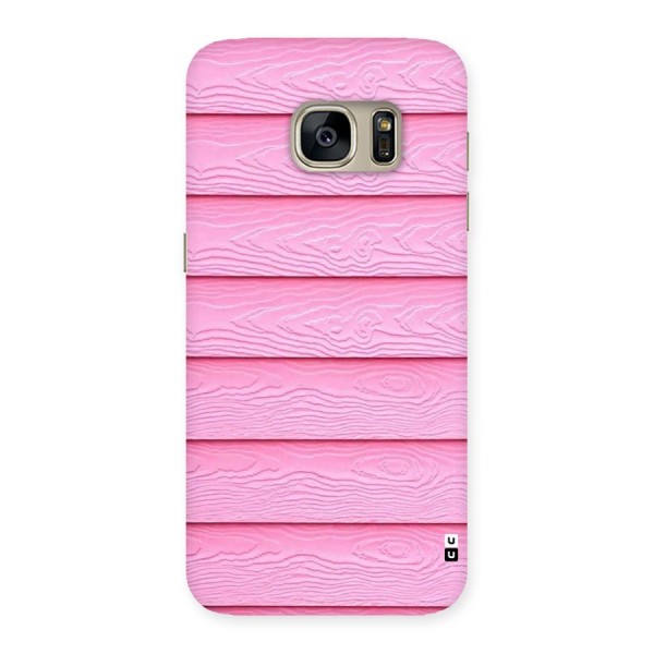 Pink Wood Back Case for Galaxy S7