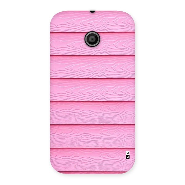 Pink Wood Back Case for Moto E