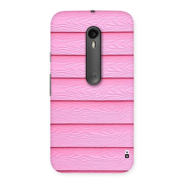 Pink Wood Back Case for Moto G3