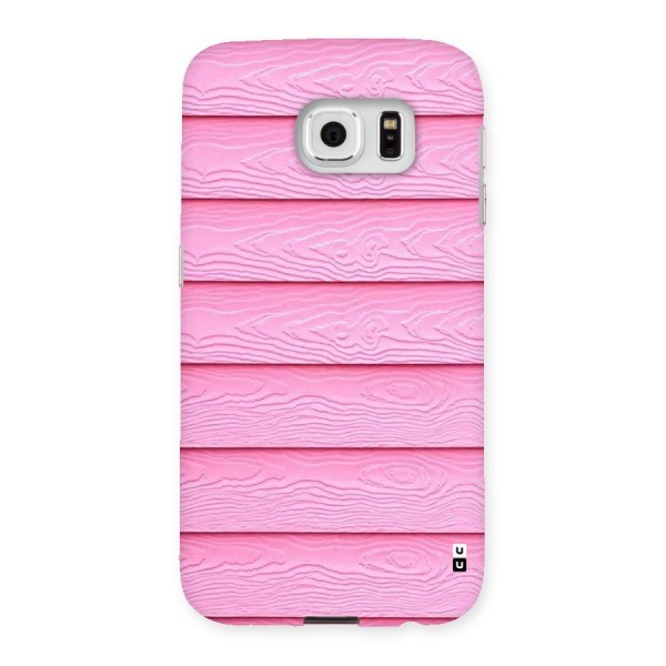 Pink Wood Back Case for Samsung Galaxy S6