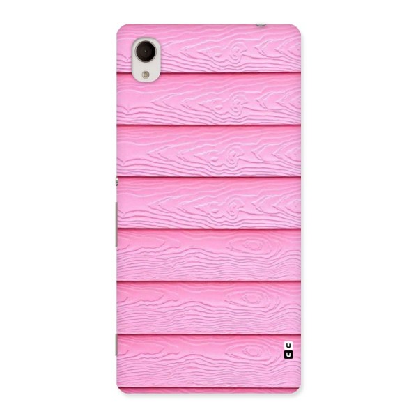 Pink Wood Back Case for Sony Xperia M4